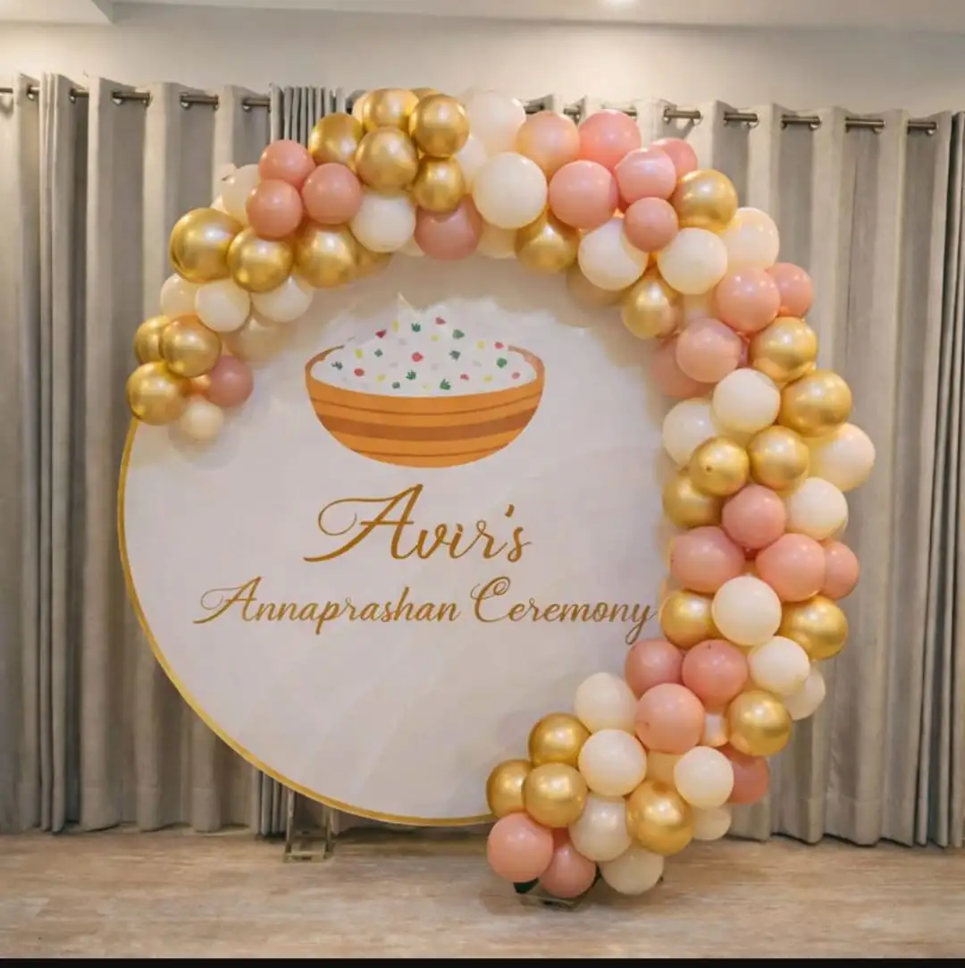 Champagne Blush Annaprashan Theme